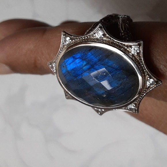 925 Labradorite, Bamboo design. - Picture 10 of 10